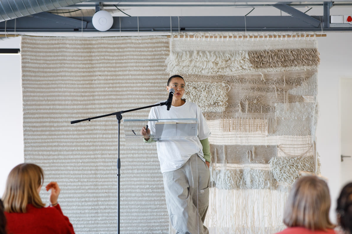 A speaker sharing knowledge with an audience